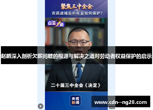 赵鹏深入剖析欠薪问题的根源与解决之道对劳动者权益保护的启示